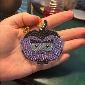 Purple and Black vampire pumpkin Keychain